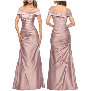 LA FEMME CHAMPAGNE OFF SHOULDER CORSET GOWN SIZE 4